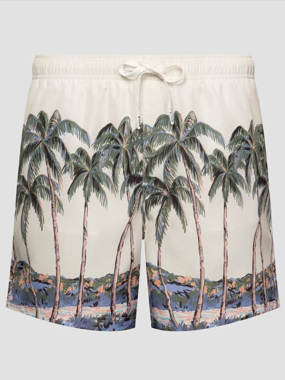 ETON Palm Tree Cream Swim Trunks in Medium